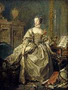 Francois Boucher Madame de Pompadour, la main sur le clavier du clavecin (1721-1764) oil